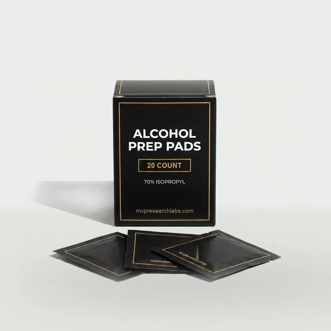 Alcohol Prep Pads (20 ct), laboratory supply from MVP Research