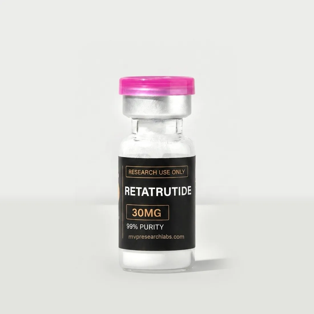GLP-3 (Retatrutide) research peptide vial from MVP Research