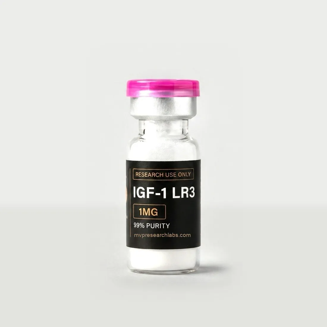 IGF-1 LR3 research peptide vial from MVP Research