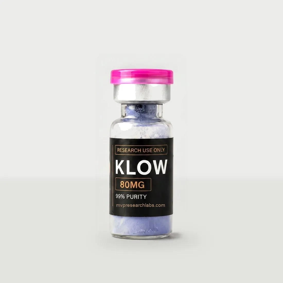 KLOW research peptide vial from MVP Research